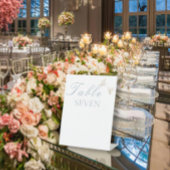 エレガントなウェディングホワイトドーブテーブル番号 台座サイン