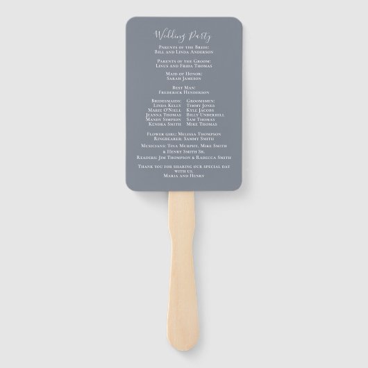 エレガントなウェディングホワイト金ゴールドウォーターカラープログラム ハンドファン (裏面)