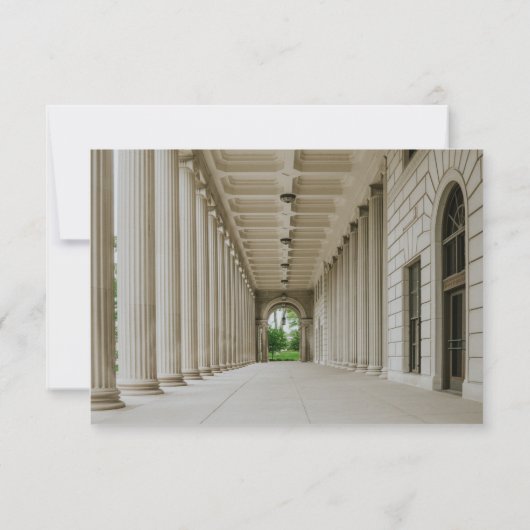 エレガントなウェディングホール披露宴ウェディングRSVPカード 出欠カード (裏面)