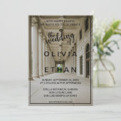 エレガントなウェディングホール披露宴結婚式招待状 招待状 (スタンド正面)