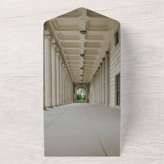 エレガントなウェディングホール結婚披露宴ズオールインワン オールインワン招待状 (外側)