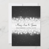 エレガントなウェディングマジックスパークルブラック 招待状 (裏面)
