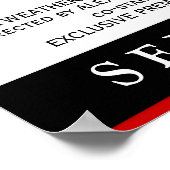 エレガントなウェディングムービーのポスター – カスタムサイズ ポスター (角)