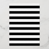 エレガントなウェディングメニューブラック金ゴールド 箔招待状 (裏面)