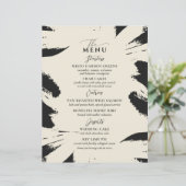エレガントなウェディングメニューボーンブラックツーエントリ (スタンド正面)