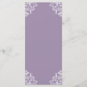 エレガントなウェディングメニュー |ナディーン（ラベンダー） メニュー (裏面)