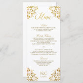 エレガントなウェディングメニュー |ヴィンテージコーフェイクナー（箔） メニュー (正面/裏面)