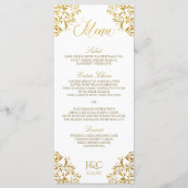 エレガントなウェディングメニュー |ヴィンテージコーフェイクナー（箔） メニュー (正面)