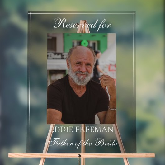 エレガントなウェディングメモリアルチェアVignette写真 アクリルサイン (ニュートラル)