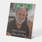 エレガントなウェディングメモリアルチェアVignette写真 台座サイン (正面)