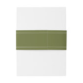 エレガントなウェディングモダンモノグラムシンプルグリーン 招待状ベリーバンド (裏面例)