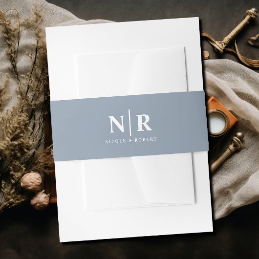 エレガントなウェディングモノグラパーソナライズされたム 招待状ベリーバンド