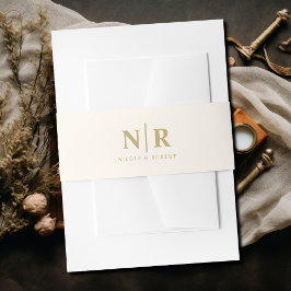 エレガントなウェディングモノグラパーソナライズされたム 招待状ベリーバンド