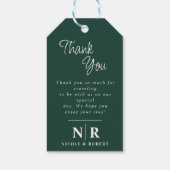 エレガントなウェディングモノグラム花嫁と花婿イニシャル ギフトタグ (裏面)