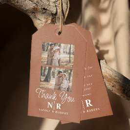 エレガントなウェディングモノグラム花嫁と花婿イニシャル ギフトタグ