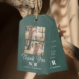 エレガントなウェディングモノグラム花嫁と花婿イニシャル ギフトタグ