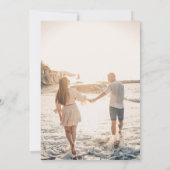 エレガントなウェディングモノグラム花嫁と花婿イニシャル 招待状 (裏面)