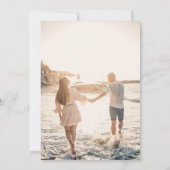 エレガントなウェディングモノグラム花嫁と花婿イニシャル 招待状 (裏面)