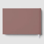 エレガントなウェディングモノグラム離れの緑の実在箔 ゲストブック (裏面)