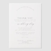 エレガントなウェディングユー感謝していのカスタムメッセージオーバーレイ ベラム紙招待状 (正面)