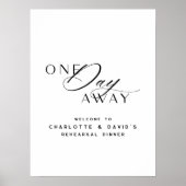 エレガントなウェディングリハーサルのディナーウェルカムサイン ポスター