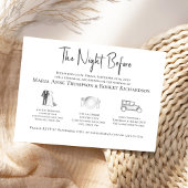 エレガントなウェディングリハーサルのディナータイムライン 招待状