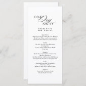 エレガントなウェディングリハーサルディナー遠くに1日 メニュー (正面/裏面)