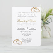 エレガントなウェディングリングスペインの招待状 招待状 (スタンド正面)