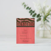 エレガントなウェディングレスポンスカードゼブラダマスクCB エンクロージャーカード (スタンド正面)