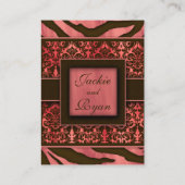 エレガントなウェディングレスポンスカードゼブラダマスクCB エンクロージャーカード (裏面)