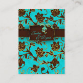 エレガントなウェディングレスポンスカード金ゴールドフローラBB エンクロージャーカード (裏面)