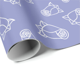 エレガントなウェディングローズ シンプルデザイン シームレス ラッピングペーパー