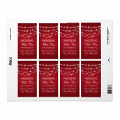 エレガントなウェディングワインラベルきらめくチェーンレッド ラベル (フルシート)