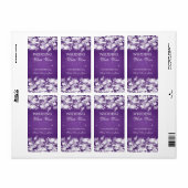 エレガントなウェディングワインラベルまぶしい星の紫 ラベル (フルシート)