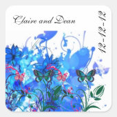 エレガントなウェディング封筒用シールシール スクエアシール (正面)