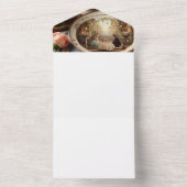 エレガントなウェディング封筒 & カードデザイン オールインワン招待状 (内側)