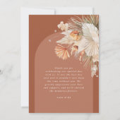 エレガントなウェディング感謝していを寺堀田モダン サンキューカード (裏面)