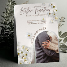 エレガントなウェディング招待状とシルバーグリッター