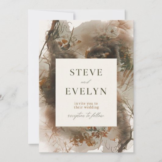 エレガントなウェディング招待状ウィーズウィーズソフトウーズ 招待状 (正面)