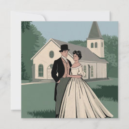 エレガントなウェディング招待状カー祝ドラブ 招待状