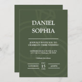 エレガントなウェディング招待状デザイン祝- Lov 招待状 (正面/裏面)