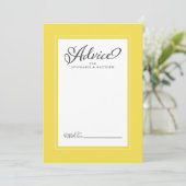 エレガントなウェディング新婚ウィッシュイエローグレーアドバイス アドバイスカード (スタンド正面)