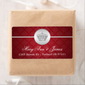 エレガントなウェディング王室のアドレスクラウンレッド ラベル (インサイチュ)