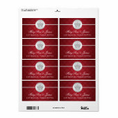 エレガントなウェディング王室のアドレスクラウンレッド ラベル (フルシート)