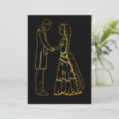 エレガントなウェディング祝招待状に参加 招待状 (スタンド正面)