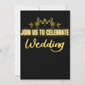 エレガントなウェディング祝招待状に参加 招待状 (裏面)