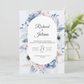 エレガントなウェディング祝招待状：愛と喜び 招待状 (スタンド正面)