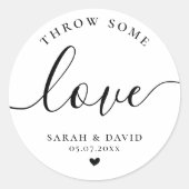 エレガントなウェディング紙吹雪パケット ラウンドシール (正面)