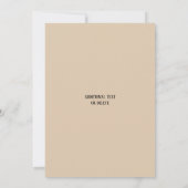 エレガントなウェディング素朴スクリプトブラウンフローラ 招待状 (裏面)