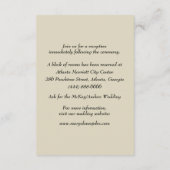 エレガントなウェディング結婚ガウンの詳細 エンクロージャーカード (裏面)